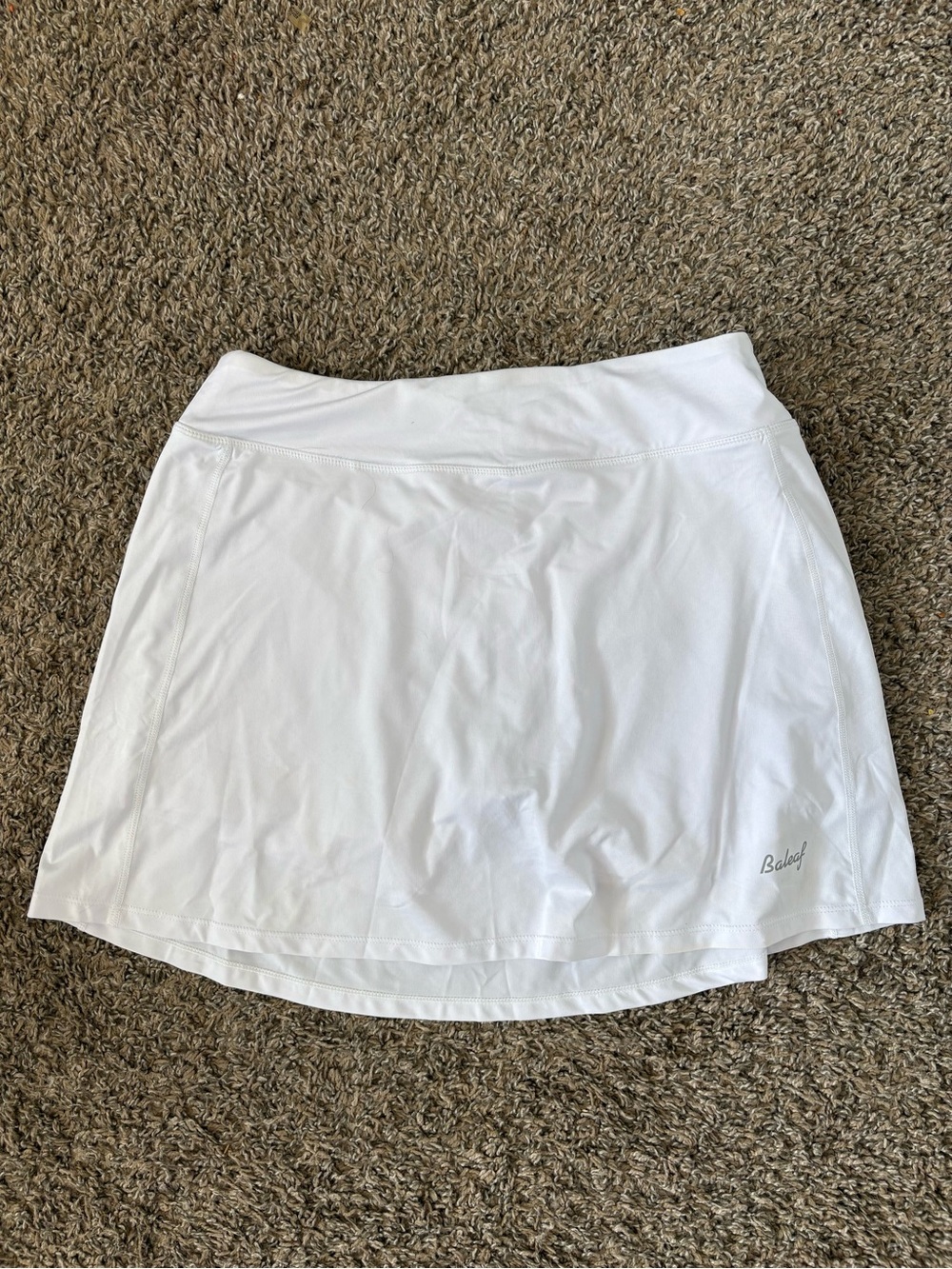 Baleaf Womens White Athletic Skort Mesh Lining Pocket Tennis Golf Running Size L - Picture 2 of 8